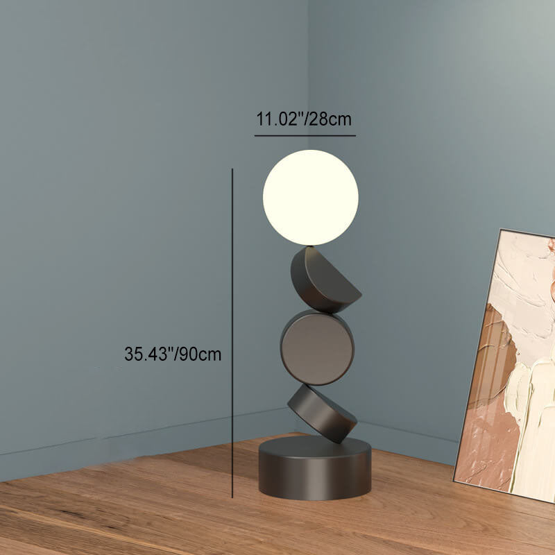 Geometric Blocks Stacked Iron Table Lamp