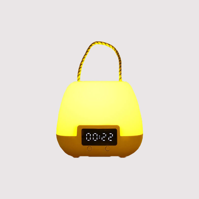 Portable Clock Night Table Lamp
