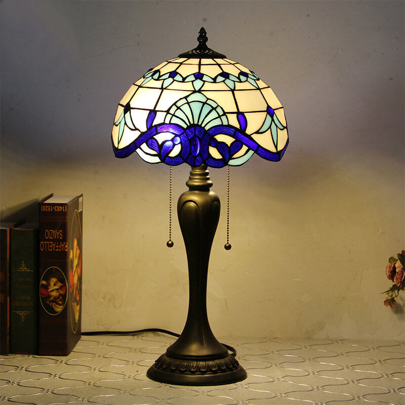 Baroque Stained Glass Dome Table Lamp