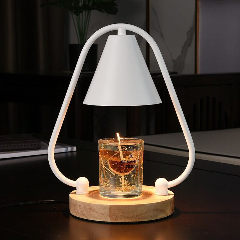 Aromatherapy Oak Glass Metal Table Lamp
