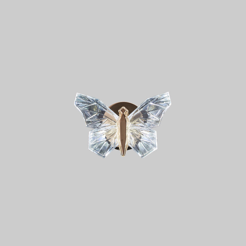 Butterfly Hardware Aluminum Acrylic Wall Lamp