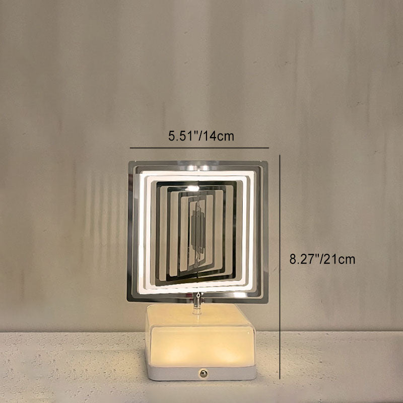 Stainless Steel ABS Cubic Table Lamp