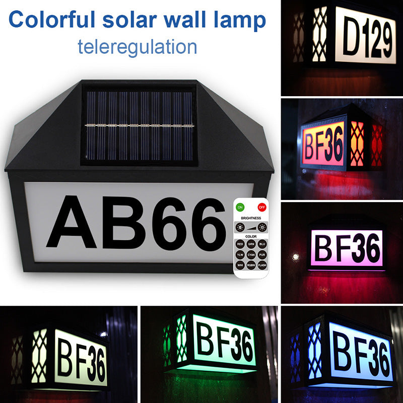 ABS Address Sign Digital Outdoor Light