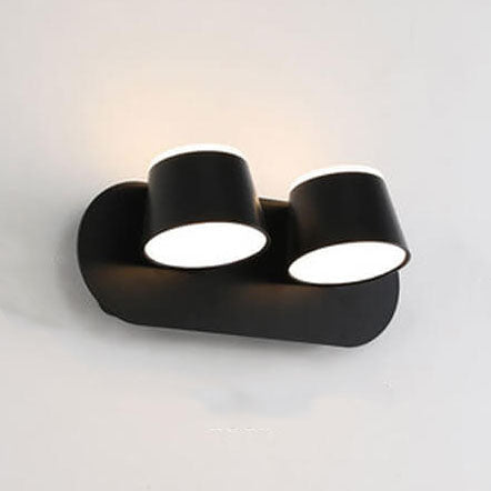 Rotatable Cylinder 1/2/3 2-Light Wall Lamp