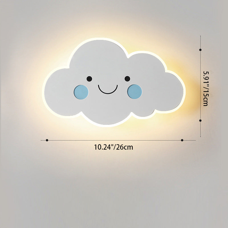 Cartoon Smiley Cloud Iron Wall Lamp
