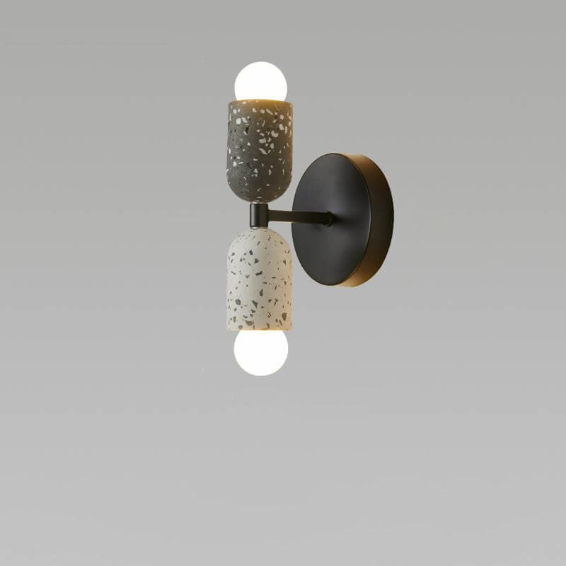 Stone Shaped Iron Cement 2-Light Wall Lamp
