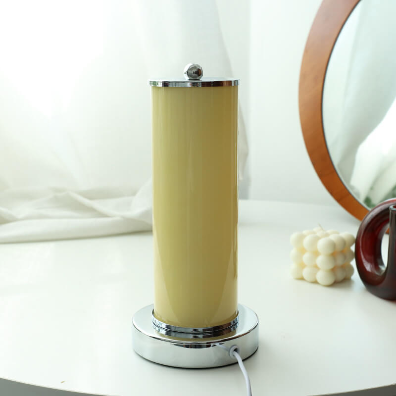 Glass Column Night Table Floor Lamp