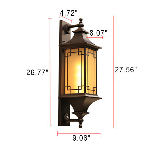 Square Lantern Cage Outdoor Light