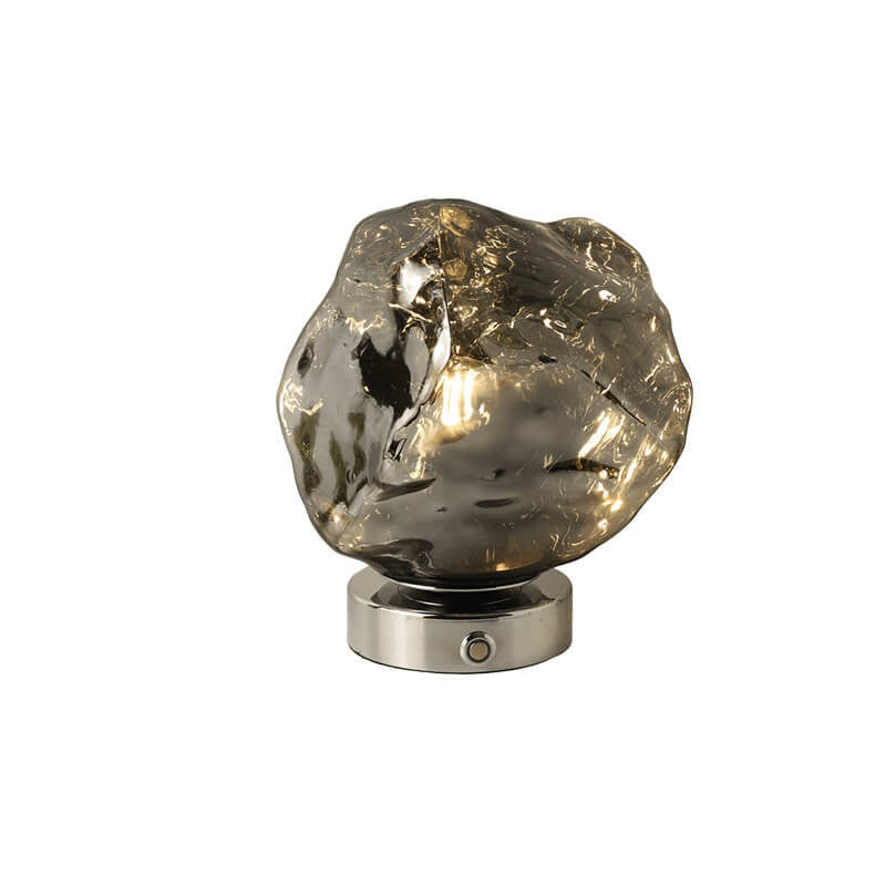 Lava Stone Glass Table Lamp