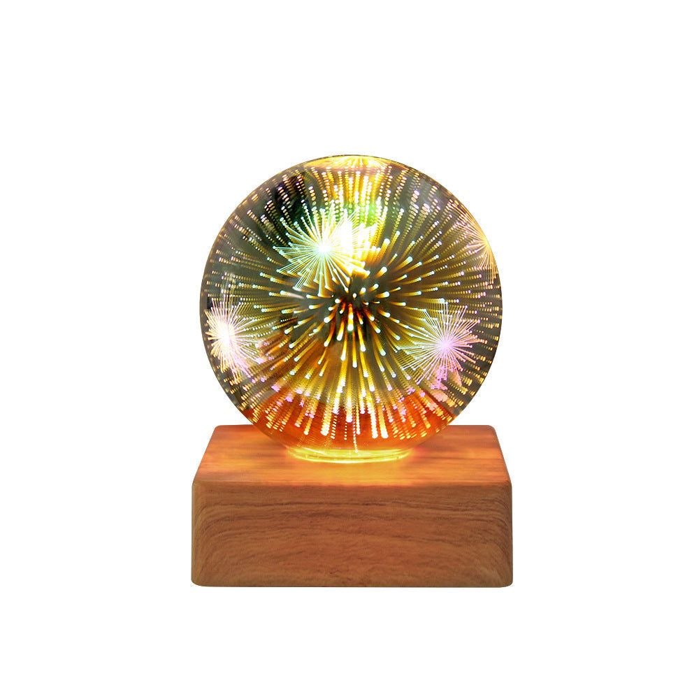 Colorful Glass Ball Plug-in Table Lamp