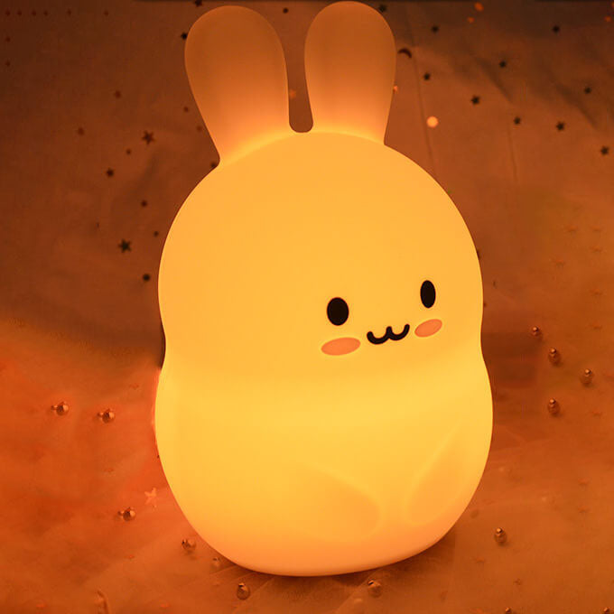 Cute Rabbit Pat Silicone Table Lamp