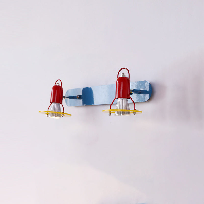 Childlike Colorful Geometric Iron 2-Light Wall Lamp
