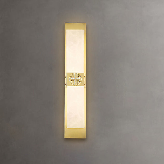 Copper Marble Cubic Strip Wall Lamp