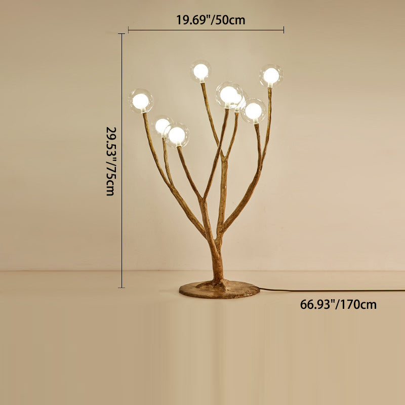 Twig Orb Resin Hardware 12-Light Table Lamp