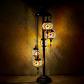 Oval Ball Iron Stained 7-Light Floor Lamp