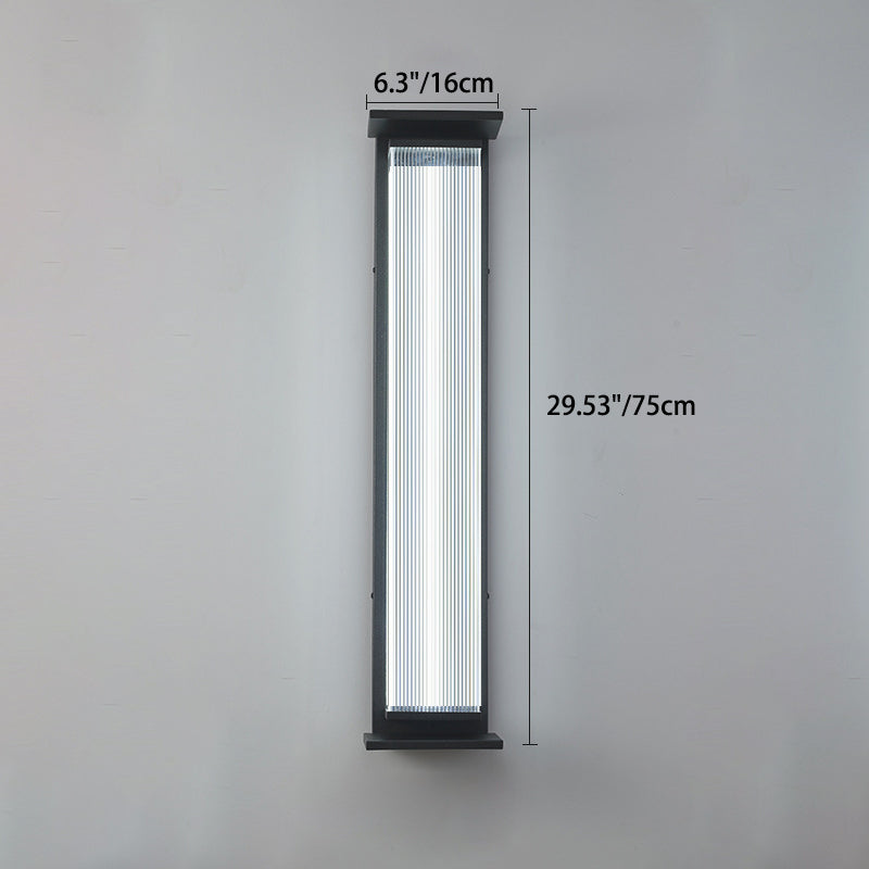 Rectangular Stainless Steel Acrylic Outdoor Light