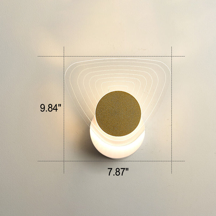 Gold Geometric Acrylic Wall Lamp