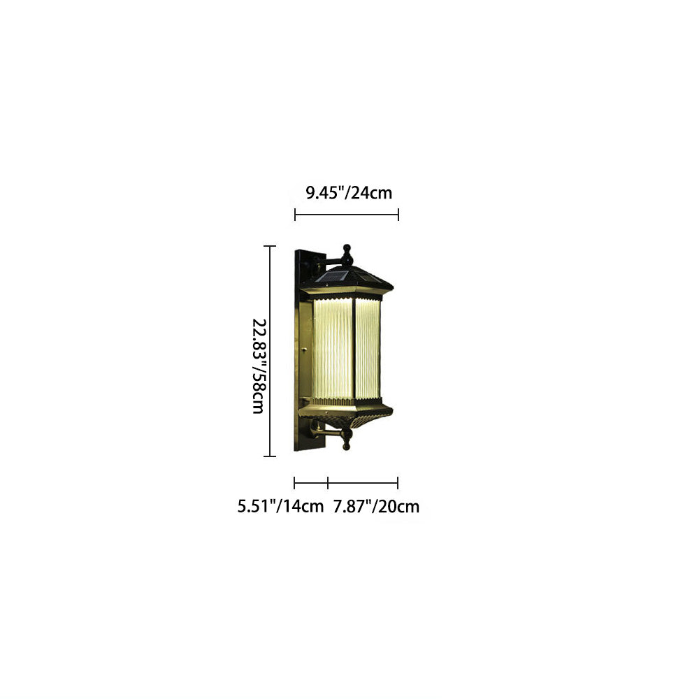 Aluminum Glass Cuboid Garden Outdoor Light
