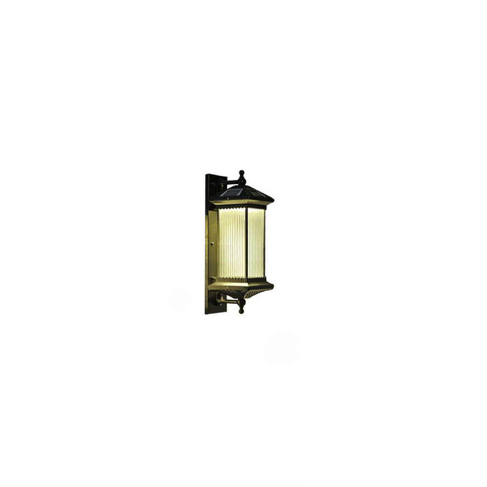 Aluminum Glass Cuboid Garden Outdoor Light