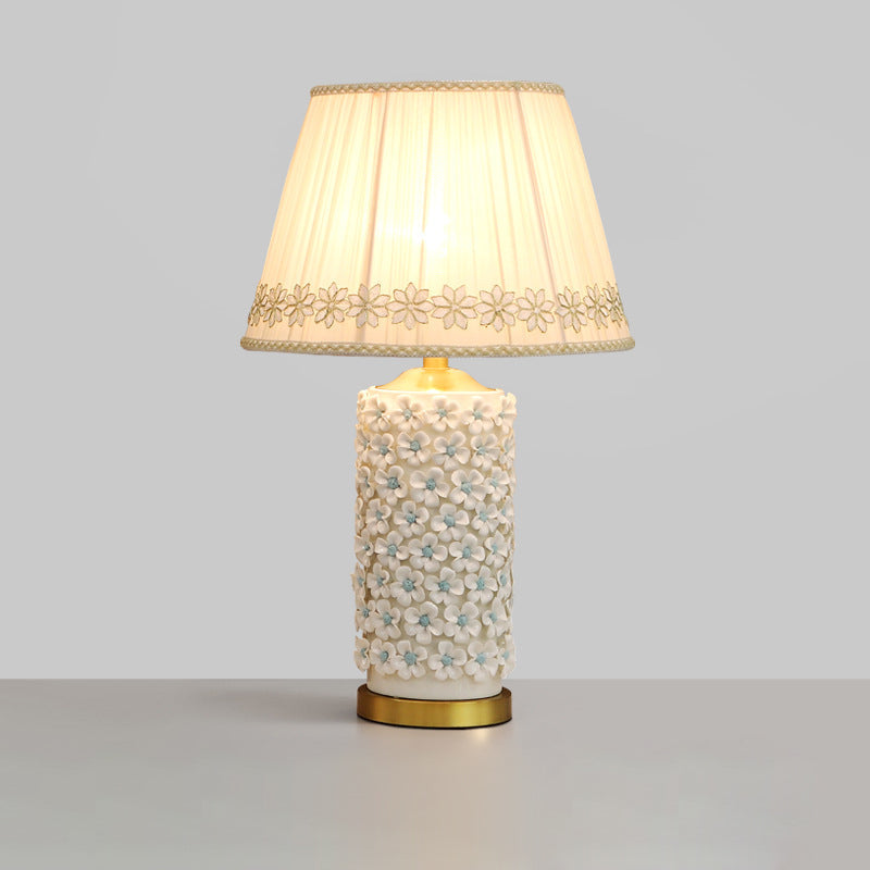 Rose Vase Cylinder Copper Table Lamp