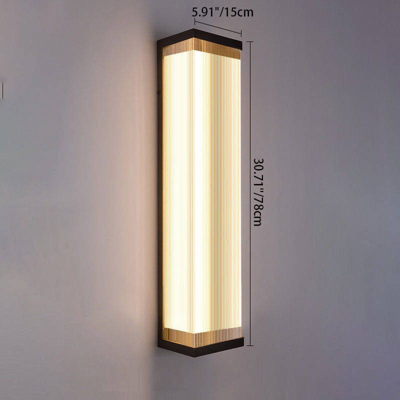 Rectangular Stainless Steel Acrylic Outdoor Light