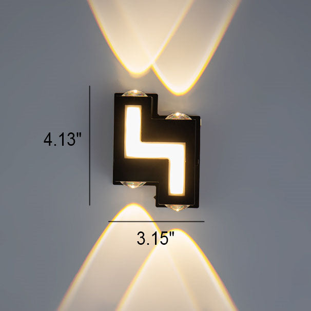 Square Geometric Luminous Outdoor Light