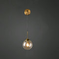 Round Iron Glass Living Wall Lamp