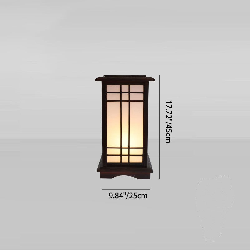 Traditional Chinese Rectangular Parchment Floor Lamp