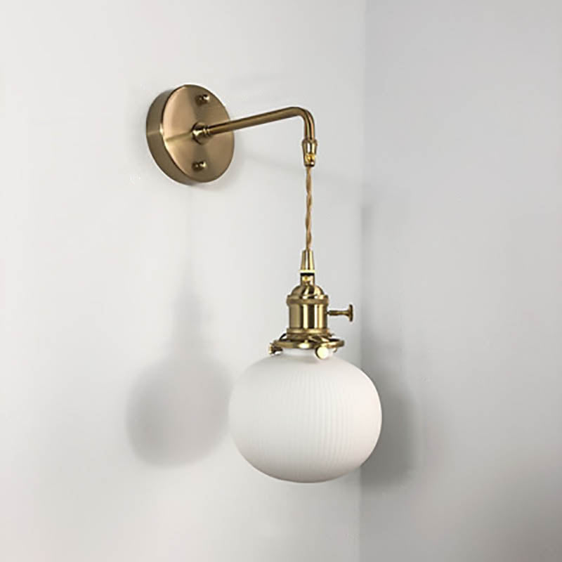 Cylinder Oval Brass Lucite Wall Lamp