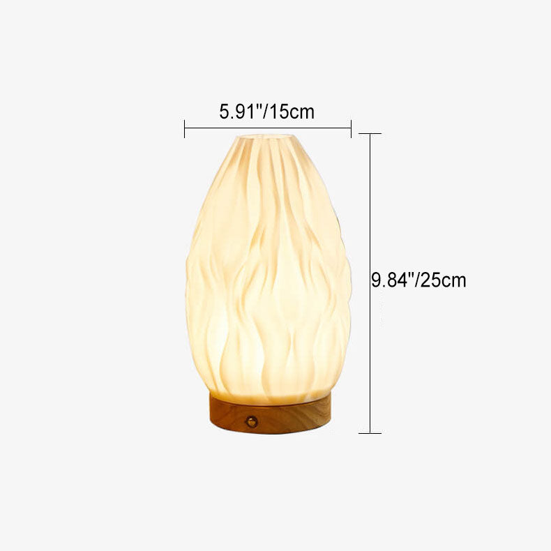 Geometry 3D Printed Wood Table Lamp
