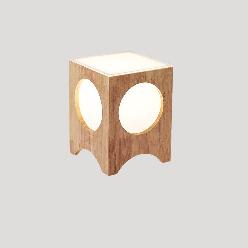 Harajuku Solid Wood Hollow Table Lamp