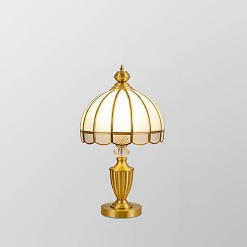 Brass Water Pattern Glass Table Lamp