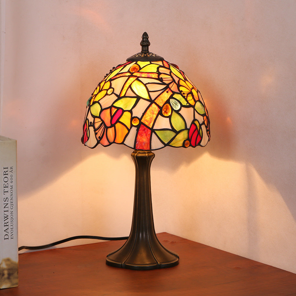 Dome Iron Stained Glass Table Lamp