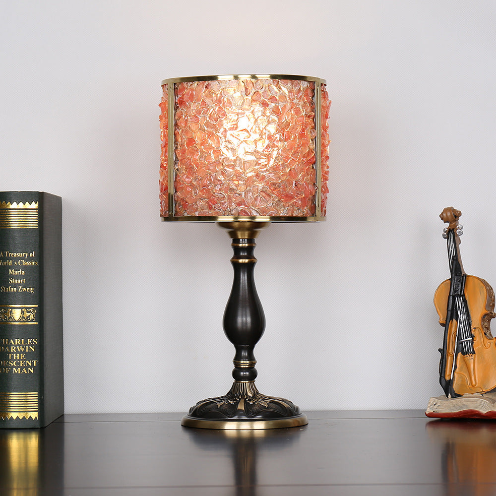 Crystal Stone Full Copper Table Lamp