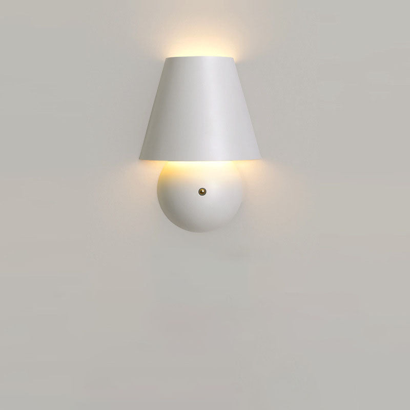 Cream Trapezoidal Round Iron Wall Lamp