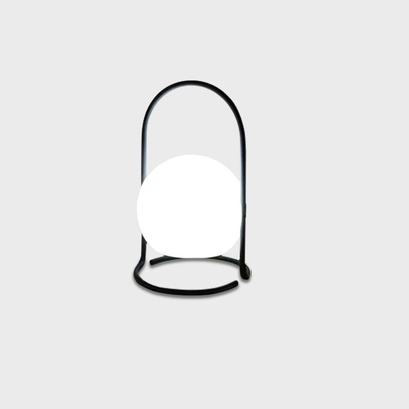 Metal PE Ball Egg Table Lamp