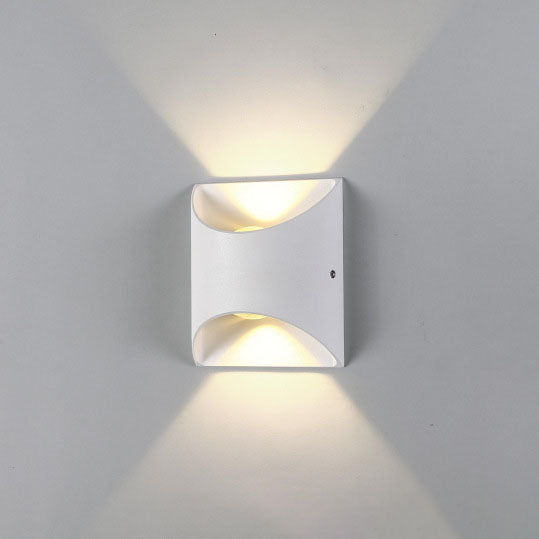 Solid Color Aluminum Square Outdoor Light