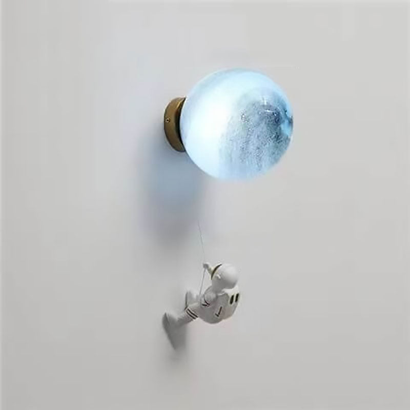 3D Printed Moon Resin Wall Lamp