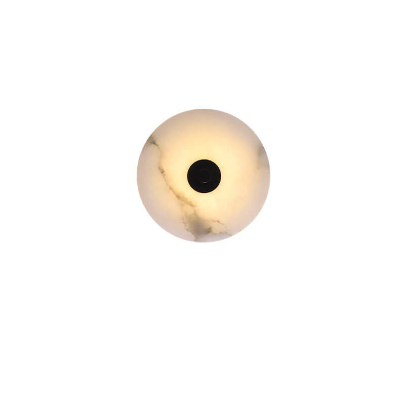 Round Marble Iron Wall Lamp