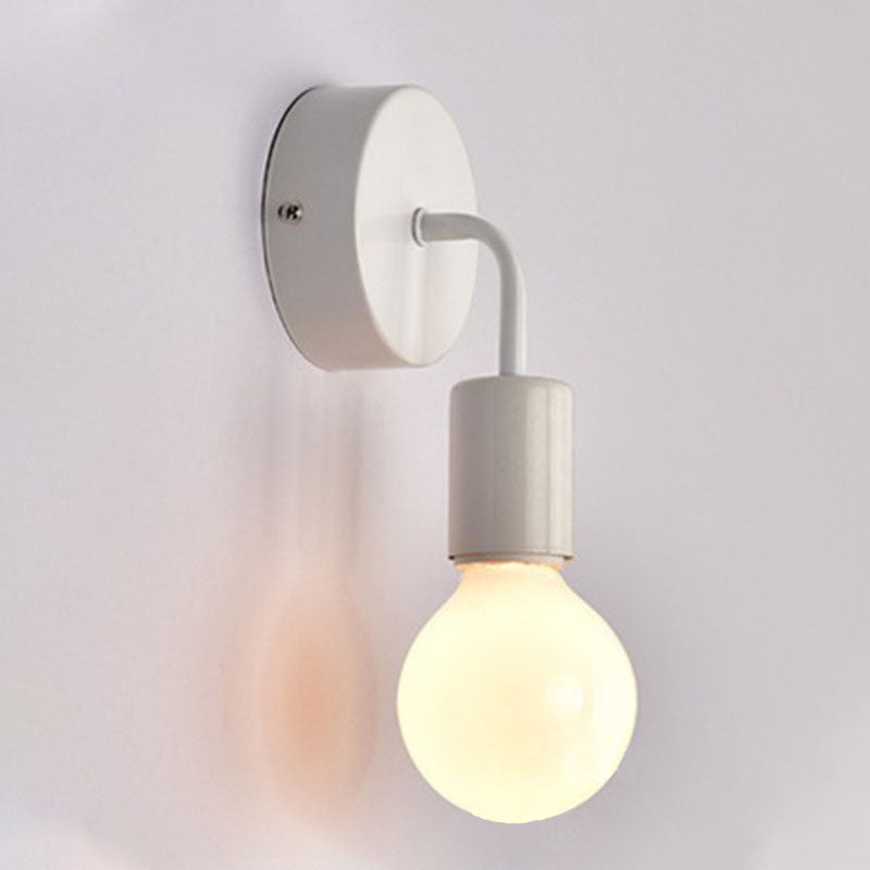 Bent Wood Iron Bedroom Wall Lamp