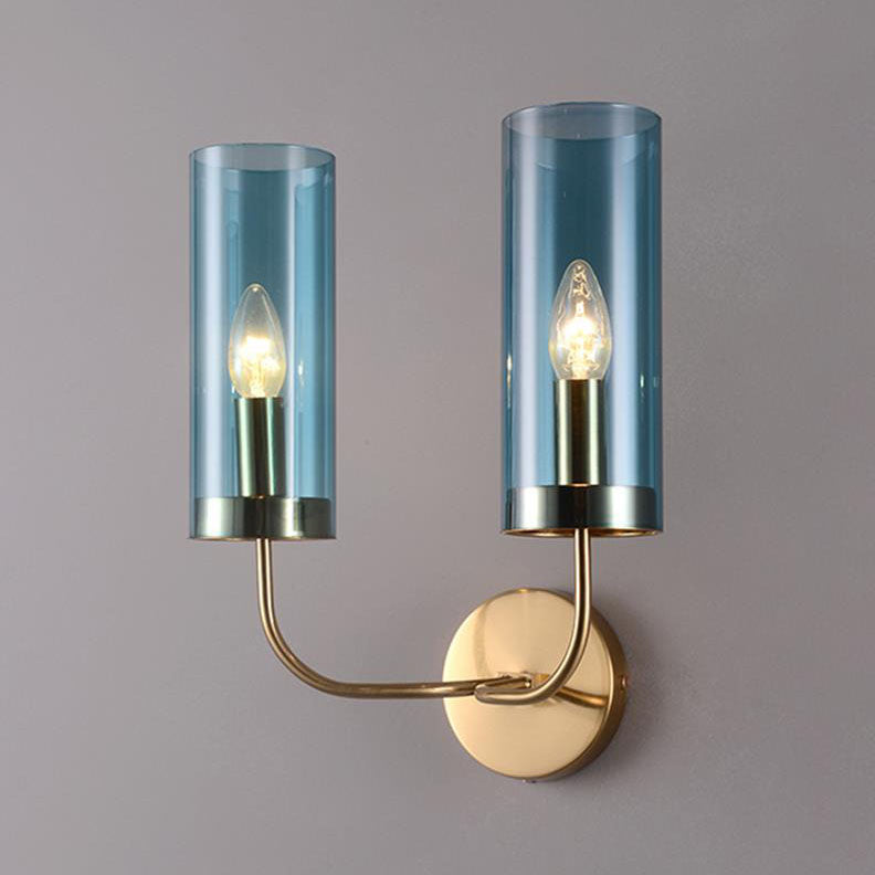 Glass Iron Wall Lamp