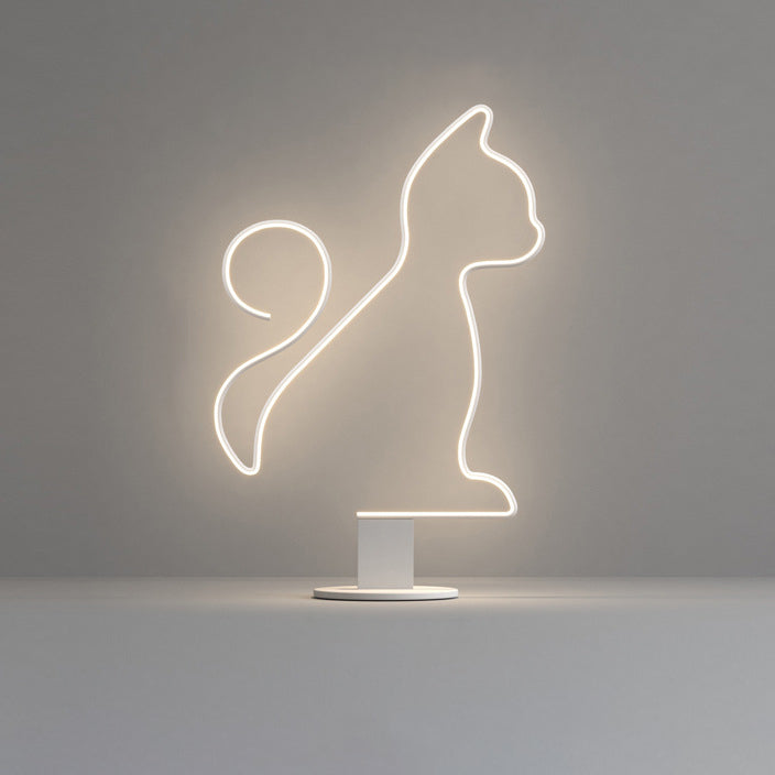 Iron Aluminum Acrylic Cat Floor Lamp