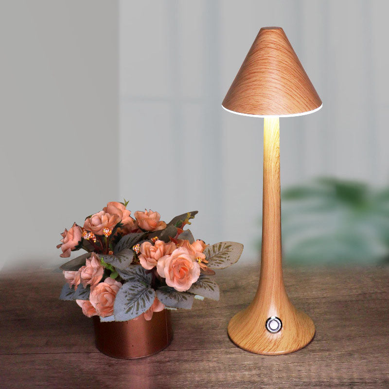Wood Grain Iron Acrylic Table Lamp