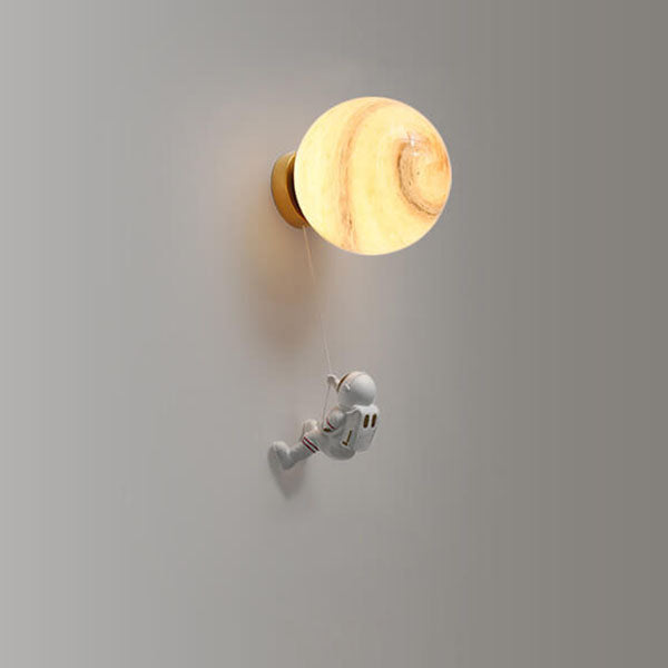Orb Astronaut Iron Resin Wall Lamp