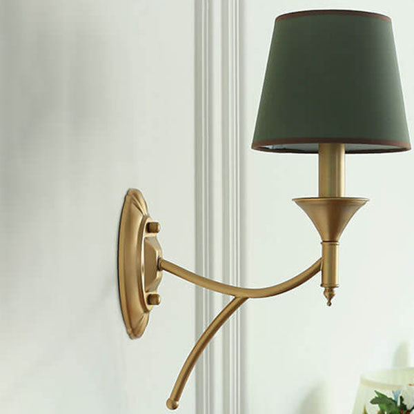 Iron Fabric Mushroom Wall Lamp