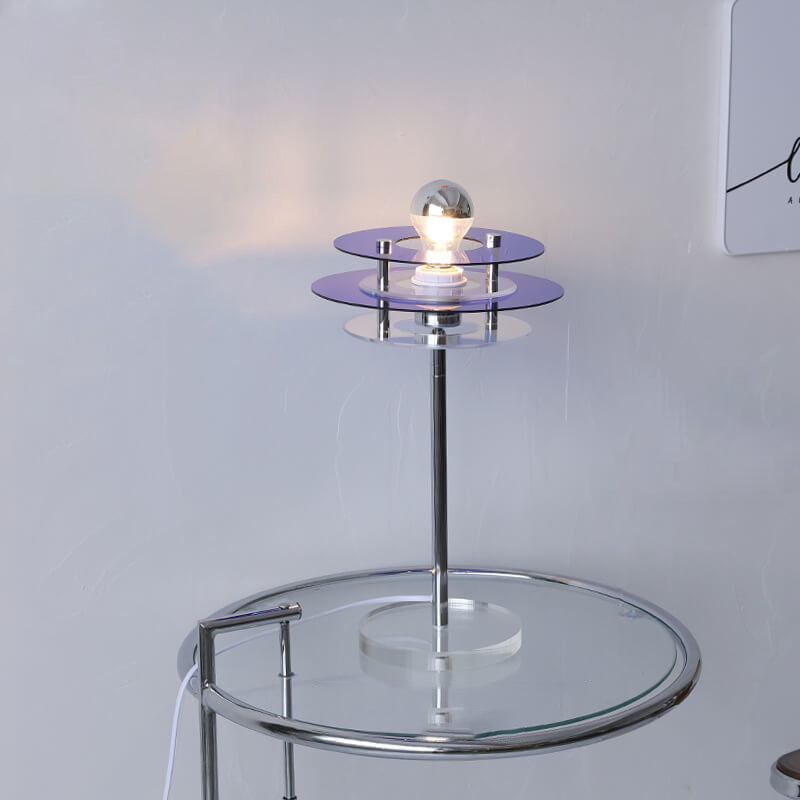 Acrylic Space Saucer Design Table Lamp