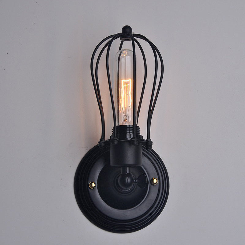 Cage Iron Living Room Wall Lamp