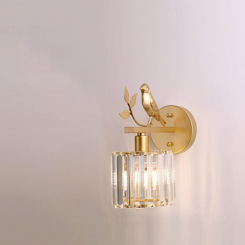 Crystal Bird Wall Lamp