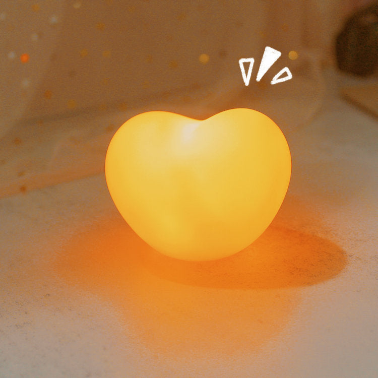 Rubber Coating Heart Night Table Lamp
