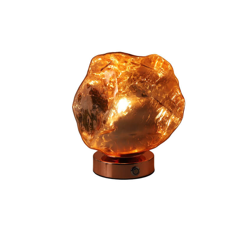 Lava Stone Glass Table Lamp